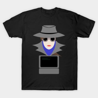 Lady Grey (Cauc W/Computer): A Cybersecurity Design T-Shirt